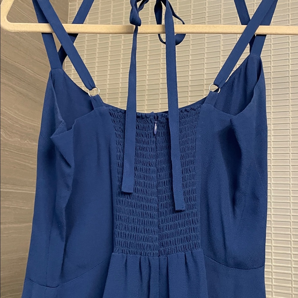 Reformation Skyla Dress Caspian Blue 8 - Picture 7 of 9